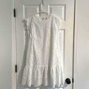 NWOT Jade Melody Tam White Floral Cut-Out Shift Dress size S